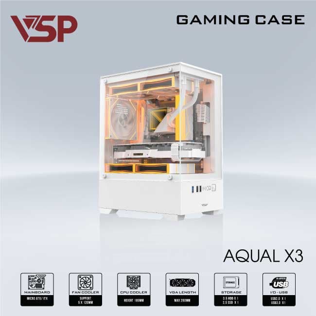 VỎ CASE VSP AQUAL X3 - TRẮNG