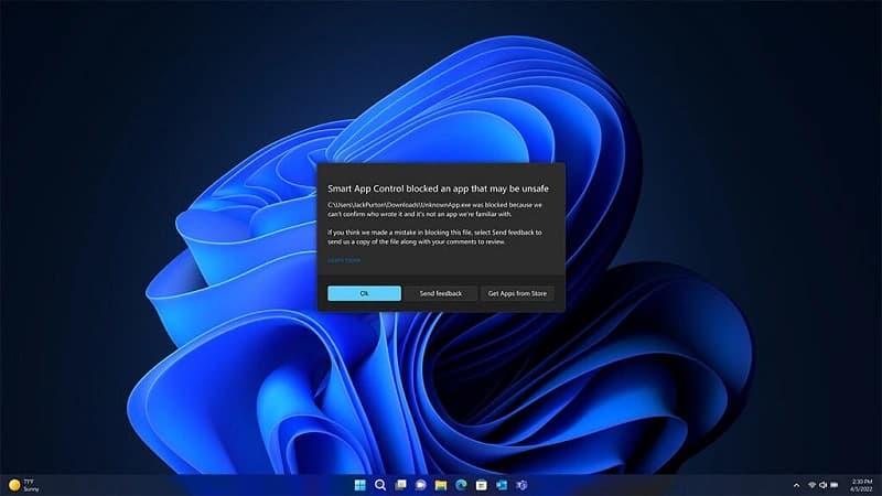Fix lỗi Smart App Control blocked an app that maybe unsafe khiến máy tính không thể bật ứng dụng